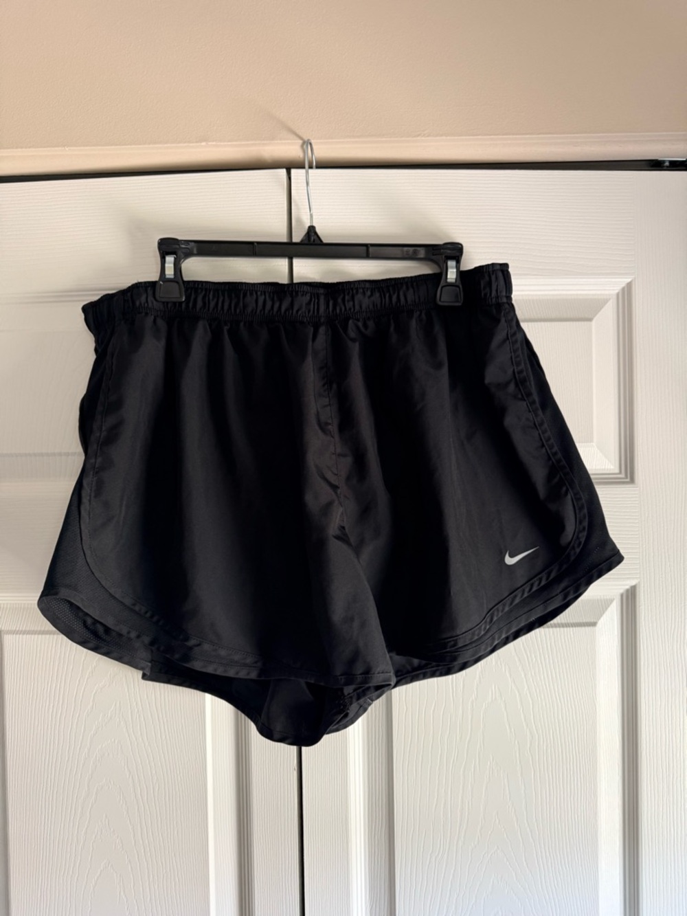 Nike Black Women's Athletic Shorts with Reflective Swoosh